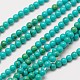 Brins de perles turquoises synthétiques importés X-G-A130-3mm-L05-1-2