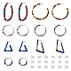 Mega pet 8pair 7 стильные серьги-кольца из ацетата целлюлозы DIY-MP0001-14-1