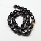 Pépites colorées d'agate noires naturelles brins de perles G-P092-33-2