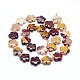 Dyed Natural Mookaite Flower Bead Strands G-L241B-17-2