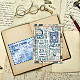 GLOBLELAND Vintage Label Background Clear Stamps Postcard Stamp Silicone Clear Stamp Seals for Cards Making DIY Scrapbooking Photo Journal Album Decoration DIY-WH0371-0013-4