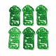 Colgantes grabados teñidos de jade blanco natural G-Q009-01-1