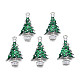 Сплав Рождественская елка эмаль подвески для день Рождества X-ENAM-R041-14-3