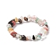 Bracelet extensible avec éclats de pierres précieuses mixtes pour enfants BJEW-JB08431-02-1