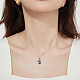 Arricraft 6 шт. 6 цвета смолы ожерелья с подвеской от сглаза комплект с железными кабельными цепями NJEW-AR0001-04-4