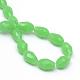Larme facettes imitation jade perles de verre brins GLAA-Q052-A-4