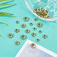 Unicraftale 30 pièce de perles d'espacement dorées avec caoutchouc à l'intérieur STAS-UN0039-17-4