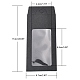 紙箱  ネックレス＆イヤリングジュエリーディスプレイカードと透明なPVCウィンドウ付き  包装箱  長方形  ブラック  15.4x6.7x0.1cm  穴：8mm  窓：85x44mm CON-L021-04-2