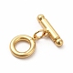 Rack Plating Eco-Friendly Brass Toggle Clasps KK-K165-34-1