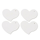 100 cartellino dei prezzi in carta bianca a forma di cuore CDIS-P008-01B-1