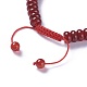 Adjustable Nylon Cord Braided Bead Bracelets BJEW-F369-C13-3