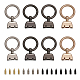 CHGCRAFT 8 Sets 4 Colors Alloy Spring Gate Rings FIND-CA0007-97-1