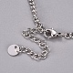 304 inoxydable colliers de perles d'acier STAS-D232-04P-4