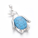 Synthetic Turquoise Pendants G-L512-A13-2