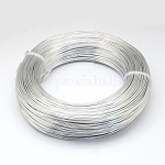Fil d'aluminium rond, fil d'artisanat en métal pliable, pour la fabrication artisanale de bijoux bricolage, couleur d'argent, 6 jauge, 4mm, 16m/500g (52.4 pieds/500g)