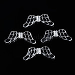 Transparent Clear Acrylic Faceted Wing Beads,  20x9.5x3.5mm, Hole: 2mm