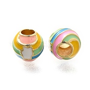 Латунь эмаль европейские шарики KK-C087-24G