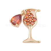 Кубический цирконий из латуни со стеклянными подвесками KK-Q026-24G