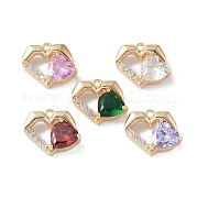 Латунные микро проложить кубического циркония подвески KK-H482-01G
