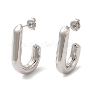 Овальные серьги-гвоздики из нержавеющей стали 304 EJEW-Z022-26P