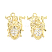 Подвески из латуни с микропаве и прозрачным кубическим циркониемn KK-S386-30G
