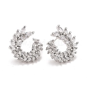 Серьги-гвоздики из циркония EJEW-L224-46P