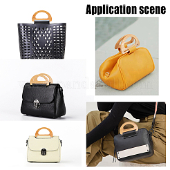 4pcs 2 couleurs poignée de sac en bois&nbsp;FIND-WR0001-18