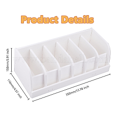 6 Gitter PVC-Gürtel-Aufbewahrungsbox&nbsp;CON-WH0099-29
