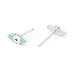 Emaille-Pferdeauge-Ohrstecker&nbsp;EJEW-P201-01P