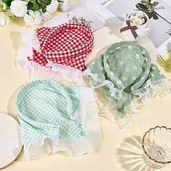 3 Stück 3 Stile Spitzenbesatz Stoff-Stirnbänder für Frauen&nbsp;OHAR-CY0001-18