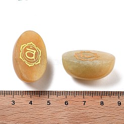 Natürliche gelbe Jade ovale Display-Dekorationen&nbsp;G-F774-01B