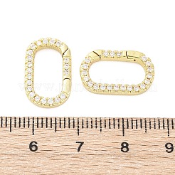 Bagues à ressort en laiton à micro-pavé de zircone cubique&nbsp;KK-D325-01G