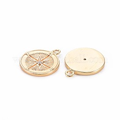Latón micro pavimenta claro colgantes de circonio cúbico&nbsp;KK-S356-681B
