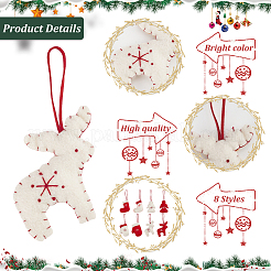 8 ciondolo decorativo in feltro a 8 stili&nbsp;HJEW-CP0001-11