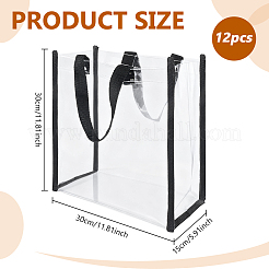 Rechteckige transparente PVC-Plastiktüten&nbsp;ABAG-WH0083-007D