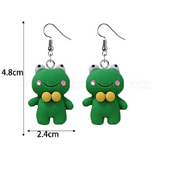 Boucles d'oreilles pendantes en résine et acier inoxydable&nbsp;FS-WG090EB-01
