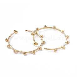 Orecchini a perno con perline in acciaio inossidabile 201 con perni in acciaio inossidabile 304&nbsp;EJEW-B016-16B-G