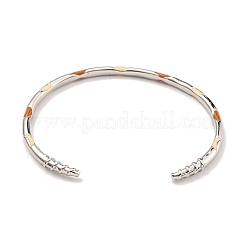 Messing-Emaille-Armreife für Damen&nbsp;BJEW-G703-08B-P