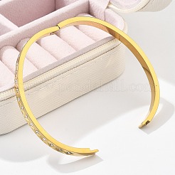 Bracelets en acier inoxydable 304 avec strass pour femmes&nbsp;BJEW-Z092-13G