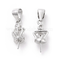 925 gancio per tazza in argento sterling placcato in rodio&nbsp;STER-D035-43P