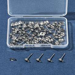 40 Stück Ohrstecker-BeZubehör aus 304 Edelstahl mit Kugelkopf&nbsp;STAS-FS0001-76P