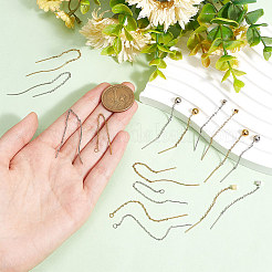 16 paire de boucles d'oreilles à tige en acier inoxydable 304&nbsp;EJEW-PH0001-26