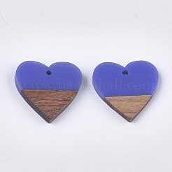 Pendentifs en bois de résine et de noyer&nbsp;RESI-S358-81C