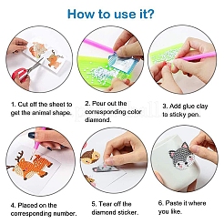 Kits d'autocollants de peinture au diamant diy&nbsp;DIAM-PW0001-193K