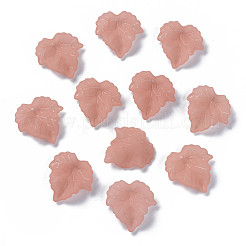 Trasparente satinato pendenti foglia acriliche&nbsp;X-PAF002Y-6