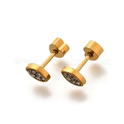 Boucles d'oreilles à tige en acier inoxydable 304 avec placage ionique (IP)&nbsp;EJEW-A118-13G-02