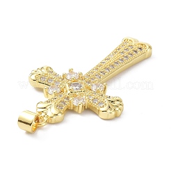 Micro ottone spianare cubic zirconia ciondolo&nbsp;ZIRC-C021-23G