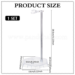 Präsentationsständer für Minifiguren aus Kunststoff mit verstellbarer Halterung aus Schlangenknochen&nbsp;ODIS-WH0070-81A