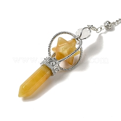 Wünschelrutenpendel aus natürlicher Topas-Jade&nbsp;G-C095-01P-03