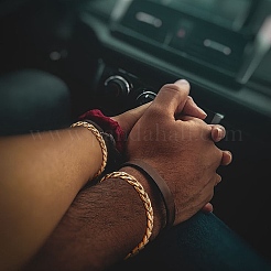 2 ensembles 2 couleurs couples ensembles de bracelets&nbsp;BJEW-SZ0001-34